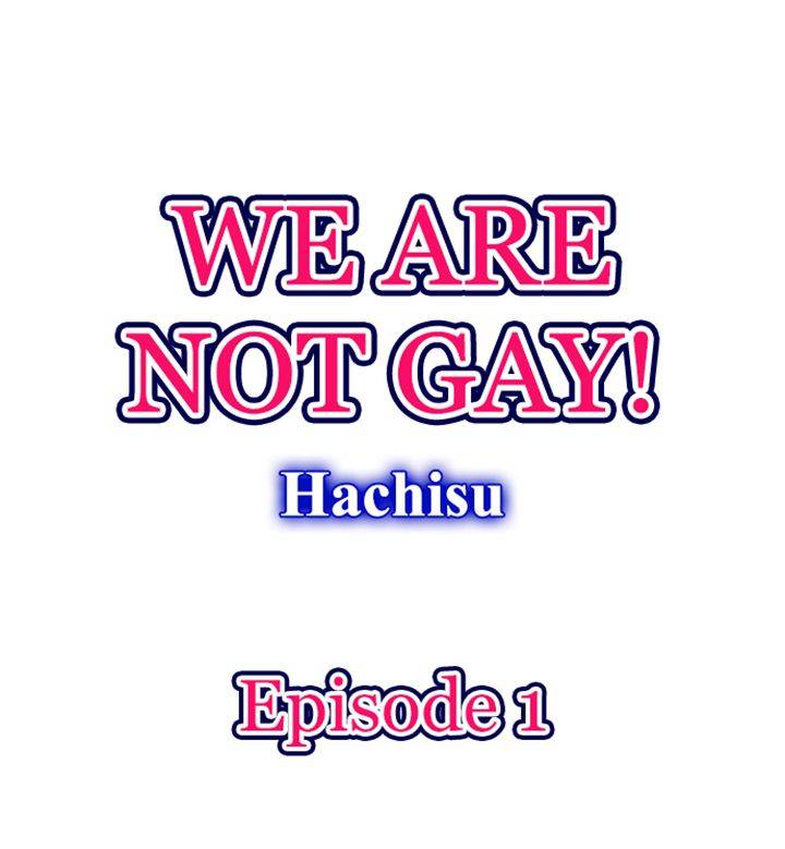 WE ARE NOT GAY!